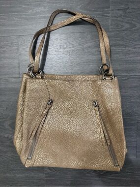 Vince Camuto Metallic Bronze Textured Shoulder Bag